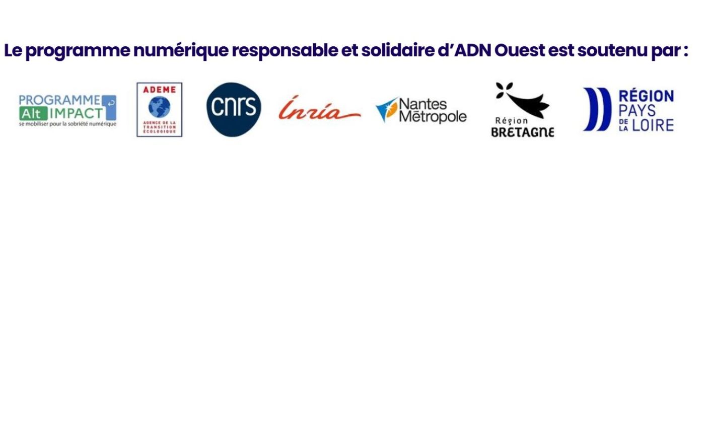 partenaires du programme Numérique Responsable et Solidaire d'ADN Ouest
