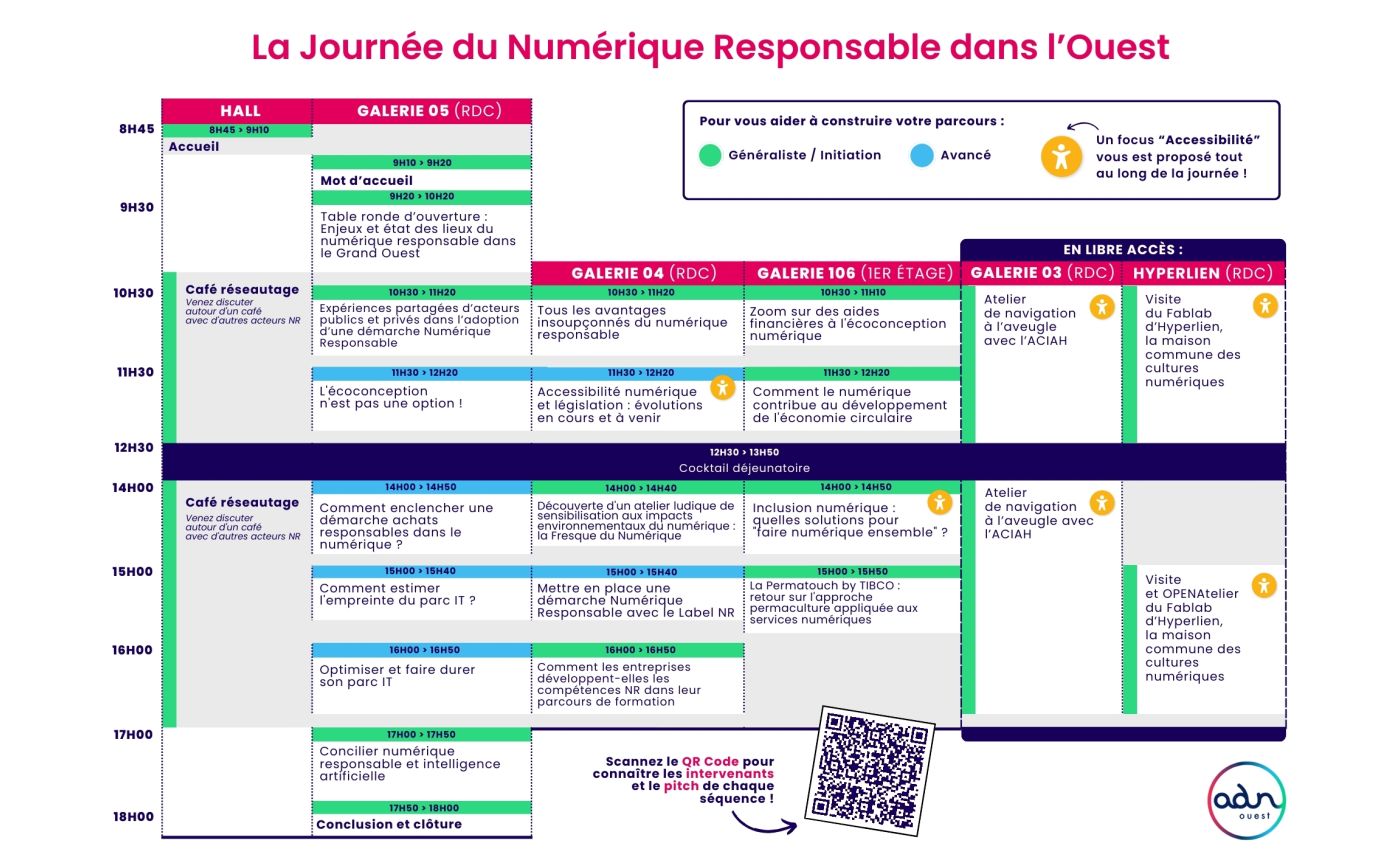 Programme de la Journée du Numérique Responsable dans l'Ouest à Nantes