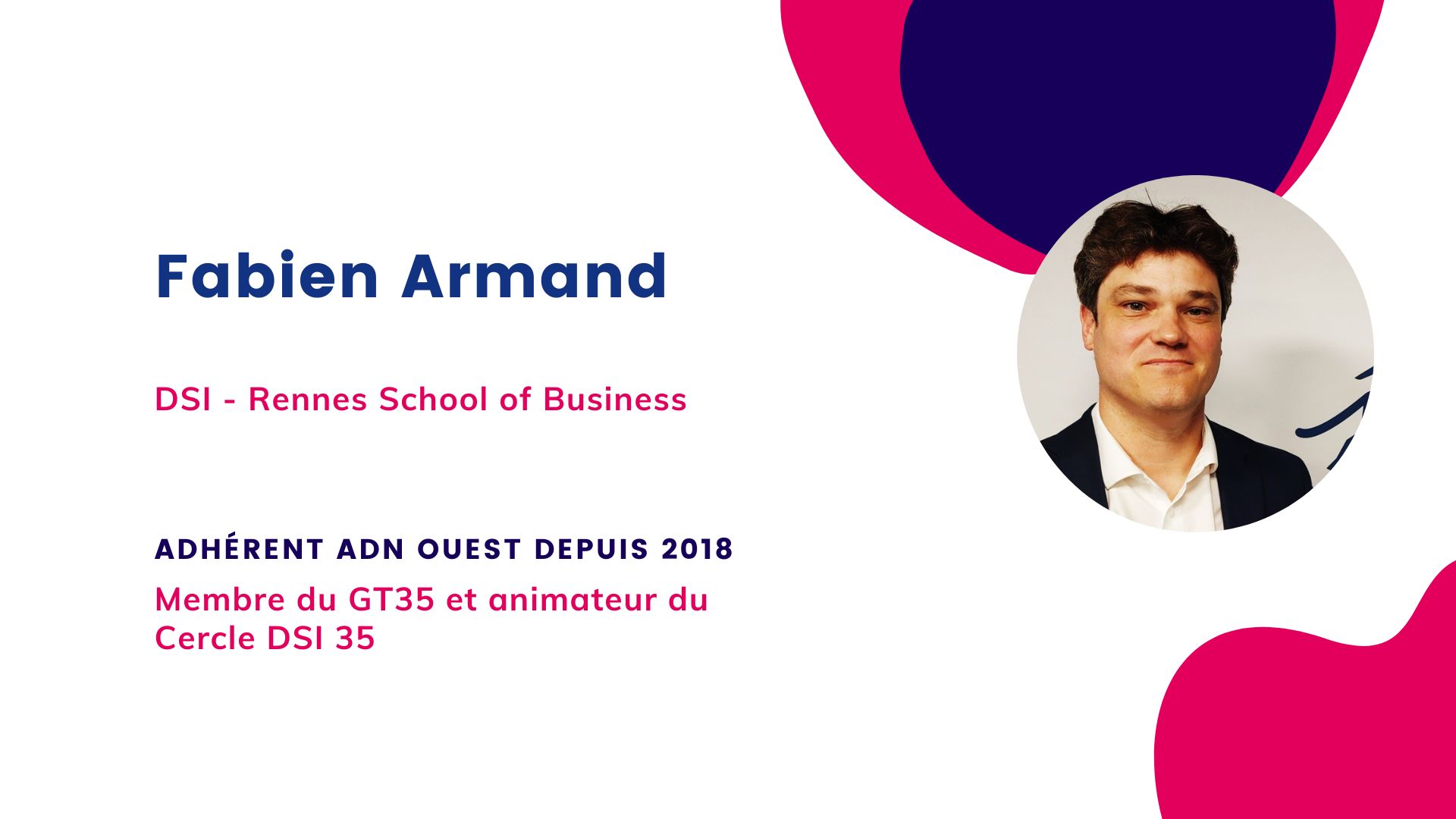 Fabien Armand, DSI de Rennes School of Business