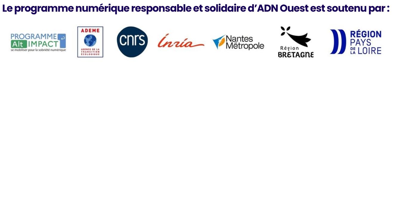 partenaires du programme Numérique Responsable et Solidaire d'ADN Ouest
